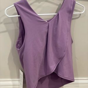Purple LuluLemon Twist Back Yoga Tank